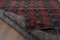 Alfombra turca vintage de lana roja y negra, Imagen 9