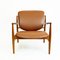 Danish Modern Teak and Brown Leather Lounge Chair by Finn Juhl for France and Son 2