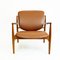 Fauteuil Moderne en Teck et Cuir Marron par Finn Juhl pour France and Son, Danemark 2