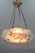 French Art Deco Enameled Floral Glass Two-Light Pendant Lamp from Loys Lucha, Image 11