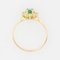 Modern Emerald, Diamond & 18 Karat Yellow Gold Daisy Ring, Image 10