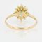 Modern Emerald, Diamond & 18 Karat Yellow Gold Daisy Ring 9