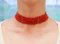 Coral, 9 Karat Rose Gold and Silver Choker Necklace, Image 2