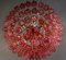 Fuchsia Red Murano Glass Tronchi Chandelier, 1970 10