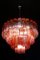 Fuchsia Red Murano Glass Tronchi Chandelier, 1970, Image 12