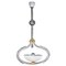 Reticello Elegant Murano Glass Lantern or Pendant from Venini, 1940s, Image 1