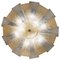 Italian Murano Glass Gold Leaves Modern Flushmount or Ceiling Light 1