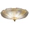 Italian Murano Glass Gold Leaves Modern Flushmount or Ceiling Light 8