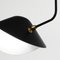 Mid-Century Modern Black Curved Bibliothèque Ceiling Lamp Set by Serge Mouille, Set of 3, Image 4