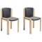 Wood and Kvadrat Fabric 300 Chairs by Joe Colombo for Karakter, Set of 2, Image 1