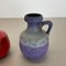 Pottery Fat Lava Vases in Purple-Red by Jopeko, Germany, 1970s, Set of 2 13