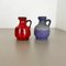 Pottery Fat Lava Vases in Purple-Red by Jopeko, Germany, 1970s, Set of 2 4