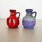 Pottery Fat Lava Vases in Purple-Red by Jopeko, Germany, 1970s, Set of 2 2