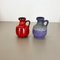 Pottery Fat Lava Vases in Purple-Red by Jopeko, Germany, 1970s, Set of 2, Image 3