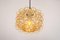Large Amber Bubble Glass Pendant by Helena Tynell for Limburg, Germany, 1970s 9