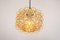 Large Amber Bubble Glass Pendant by Helena Tynell for Limburg, Germany, 1970s, Image 9