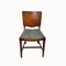 Art Deco Walnut Dining Chairs, 1930s, Set of 4, Image 2