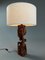 Mid-Century Modern Italian Sculpture Carved Wooden Table Lamps by Gianni Pinna, Set of 2, Image 11