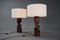 Mid-Century Modern Italian Sculpture Carved Wooden Table Lamps by Gianni Pinna, Set of 2, Image 9