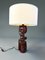 Mid-Century Modern Italian Sculpture Carved Wooden Table Lamps by Gianni Pinna, Set of 2, Image 1