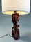 Mid-Century Modern Italian Sculpture Carved Wooden Table Lamps by Gianni Pinna, Set of 2 8