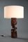Mid-Century Modern Italian Sculpture Carved Wooden Table Lamps by Gianni Pinna, Set of 2, Image 3