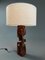 Mid-Century Modern Italian Sculpture Carved Wooden Table Lamps by Gianni Pinna, Set of 2, Image 10