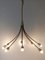 Large Mid-Century Modern German 8-Flamed Sputnik Pendant Lamp or Chandelier, 1950s 11