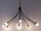 Grande Lampe à Suspension ou Lustre Sputnik Mid-Century Moderne, 1950s 5
