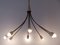 Large Mid-Century Modern German 8-Flamed Sputnik Pendant Lamp or Chandelier, 1950s, Image 5