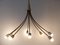 Large Mid-Century Modern German 8-Flamed Sputnik Pendant Lamp or Chandelier, 1950s 9