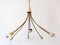 Large Mid-Century Modern German 8-Flamed Sputnik Pendant Lamp or Chandelier, 1950s 8