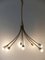 Large Mid-Century Modern German 8-Flamed Sputnik Pendant Lamp or Chandelier, 1950s 3