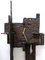 Large Mid-Century Modern Brutalist Bronze Wall Clock, 1960s, Image 2