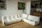 Chaise d'Angle Blanche Bouclette Togo, Canapé 2 et 3 Places par Michel Ducaroy pour Ligne Roset, Set de 3 1