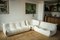 White Bouclette Togo Corner Chair, 2- and 3-Seat Sofa by Michel Ducaroy for Ligne Roset, Set of 3, Image 1