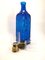 Large Mid-Century Dark Blue Hand Made Glass Bottle by Karol Holosko, 1960s 7