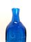 Large Mid-Century Dark Blue Hand Made Glass Bottle by Karol Holosko, 1960s 5