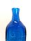 Large Mid-Century Dark Blue Hand Made Glass Bottle by Karol Holosko, 1960s, Image 5