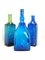 Large Mid-Century Dark Blue Hand Made Glass Bottle by Karol Holosko, 1960s 3