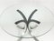 Tavolo da pranzo T69 rotondo in alluminio nero e argento e vetro di Osvaldo Borsani per Tecno, anni '60, Immagine 6