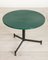 Tavolino da caffè vintage moderno in legno verde e metallo, anni '50, Immagine 2