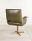 Vintage Green Leather & Brass Modern Armchair, 1950s, Set of 2 3