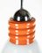 Vintage Modern Orange Metal Ceiling Lamp, 1970s 5