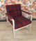 Red & Green Checkered Easy Chair, 1960s 4