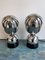 Space Age Italian Metal Chrome Lamps from Reggiani, 1970s, Set of 2 3