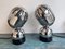 Space Age Italian Metal Chrome Lamps from Reggiani, 1970s, Set of 2 1