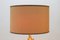 Lámpara de mesa con asiento de bronce dorado, Imagen 16
