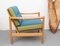 Sessel in Blau & Apfelgrün, 1960er 2