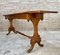 Mid-20th Century Winged Console Table in Walnut with Claw Feet in Bronze with Two Drawers and Wheels 14